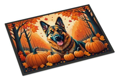 German Shepherd Fall Doormat Front Door Mat Indoor Outdoor Rugs for Entryway, Non Slip Washable Low Pile, 24H X 36W