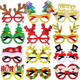 12 Pack Christmas Glasses Accessories, Fun Holiday Party Favors For Kids, Festive Eyewear For Christmas , Events & Gifts (Option: Multi)