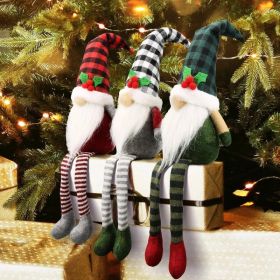 Christmas Gnomes Plush - Xmas Gnomes Santa Scandinavian Tomte Ornaments - Buffalo Check Plaid Christmas Doll - Xmas Decorations for Home, Office, (Option: Christmas 3Pcs Gnomes)