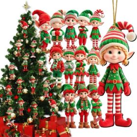 15Pcs Vibrant Elf Christmas Ornaments (Option: Multi)