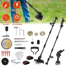 Cordless 3-in-1 Pole Saw/Mini Chainsaw/Grass Trimmer - 21V 1500mAh x2 Batteries, 4/6in Cutting Chain, 13in-75.2in Adjustable Length, Safety Switc (Option: as pic)