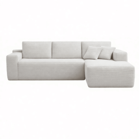 106.5" Modern Minimalist Modular Sectional Couch, Comfort L Shaped Sofa for Living Room, No Assembly Required (Orientation: 3-seater Right Hand Facing, Color: Beige-with Standard)