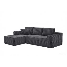 106.5" Modern Minimalist Modular Sectional Couch, Comfort L Shaped Sofa for Living Room, No Assembly Required (Orientation: 3-seater Left Hand Facing, Color: Dark Gray-with Standard)