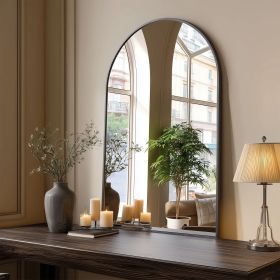 Bathroom Wall Mirror, Metal Frame Vanity Mirror for Bedroom, Entryway, Living Room (Color: BLACK, size: 38"L x 26"W)