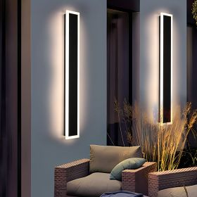 Exterior Wall Lights for House 2 Pack 60 Inch Long Strip Modern Outdoor Light Wall Fixture Sconce, Dimmable Outside Linear Exterior Lights (size: 40inch)