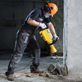 Demolition Jack Hammer Concrete Breaker 2200W Electric Hammer 2 Chisel Bit (Option: Yellow)