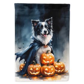 Border Collie Puppy Halloween House Flag Large Porch Sleeve Pole Decorative Outside Yard Banner Artwork Wall Hanging, Polyester, House Size, Mult (Option: Default)